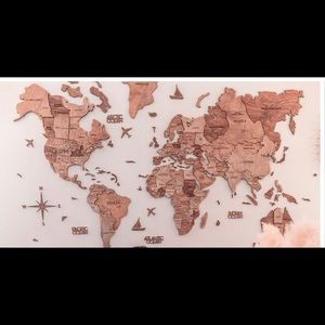 World map wall art